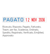 Timbro Mini Info S120/WD Datario + Polinomio - 12 diciture 4 mm - autoinchiostrante - Colop