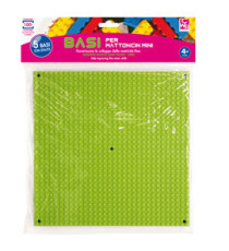 Base costruzioni Micro - in ABS - 25 x 25 cm - colori assortiti - CWR - conf. 5 pezzi