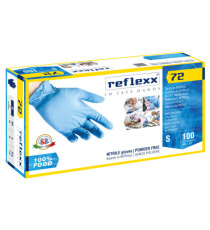Guanti in nitrile foodline R72 - tg S - azzurro - Reflexx - conf. 100 pezzi