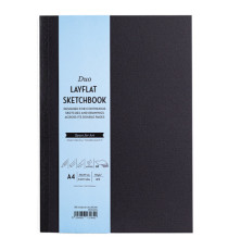 Sketchbook Duo Layflat - A4 - 105 gr - 60 pag - copertina nera - MUSA