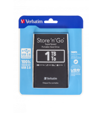 Hard Disk esterno portatile 1TB Verabatim 53023 black Store 'n' Go USB 3.0 Trasferimento dati USB 3.0 Superspeed