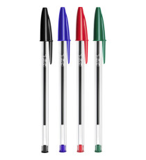 Penna a sfera Cristal - punta media 1,0mm - colori assortiti - Bic - conf. 10 pezzi