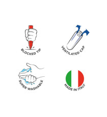 Pennarelli Joy - punta 2,6mm - colori assortiti - lavabili - Carioca - scatola 12 pezzi