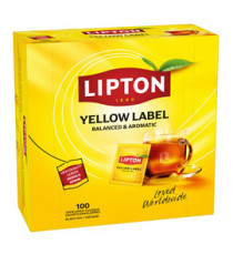 Tè nero - Yellow Label - in filtro - Lipton - conf. 100 pezzi