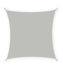 Tenda a vela quadrata ombreggiante - 3 x 3 m - PL - cenere - Garden Friend