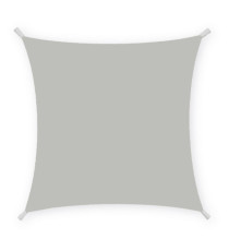Tenda a vela quadrata ombreggiante - 3 x 3 m - PL - cenere - Garden Friend