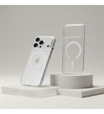 Cover in PC+TPU premium trasparente per Iphone 17 Forcell Custodia F-Protect Clear Hybrid Premium compatible with Magsafe