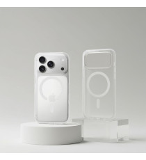 Cover in PC+TPU premium trasparente per Iphone 17 Forcell Custodia F-Protect Clear Hybrid Premium compatible with Magsafe