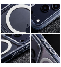 Cover in PC+TPU premium trasparente per Iphone 17 Forcell Custodia F-Protect Clear Hybrid Premium compatible with Magsafe