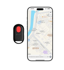 Localizzatore gps Hoco E95 nero compatibile con Apple Find My tracker con funzione rilevamento telecamere nascoste