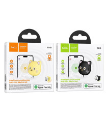Localizzatore gps Hoco E91D beige a forma di gatto compatibile con Apple Find My tracker con un’autonomia fino a 9–12 mesi