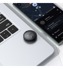Localizzatore gps Hoco E93A nero compatibile con Google Find My Device, autonomia fino a 8 mesi, piccolissimo e peso 6,8gr