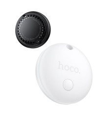Localizzatore gps Hoco E93A bianco compatibile con Google Find My Device, autonomia fino a 8 mesi, piccolissimo e peso 6,8gr