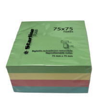 Biglietti adesivi Cubo - assortito tenue - 75 x 75mm - 70gr - 400 fogli - Starline.