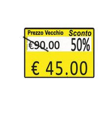 Rotolo da 600 etichette per Printex Z 17 - PREZZO VECCHIO…SCONTO… - 26x19 mm - adesivo permanente - giallo - Printex