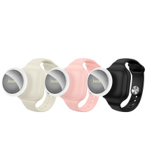 Localizzatore gps a braccialetto Hoco E91E nero compatibile con Google Find My Device, autonomia 12 mesi, ideale per bambini