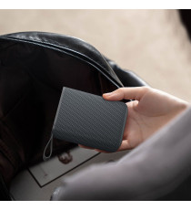 Altoparlante speaker wireless Hoco HC34 grigio bluetooth 5.3 IPX4 5W 1200 mAh cassa azione fino a 10mt, Dimensioni: 111×84×40mm