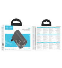 Altoparlante speaker wireless Hoco HC34 grigio bluetooth 5.3 IPX4 5W 1200 mAh cassa azione fino a 10mt, Dimensioni: 111×84×40mm