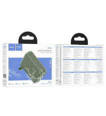 Altoparlante speaker wireless Hoco HC34 verde bluetooth 5.3 IPX4 5W 1200 mAh cassa azione fino a 10mt, Dimensioni: 111×84×40mm