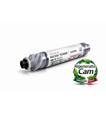 Toner 2220 nero rigenerato CAM di alta qualità, made in Italy per Ricoh Aficio 1022,1027,1032,2022 K131-Type 2220 12.000 pagine