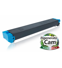 Toner MX-61GTCA ciano rigenerato CAM di alta qualità, made in Italy per Sharp MX-2630,3050,4071,5050,6070 MX61 24.000 pagine