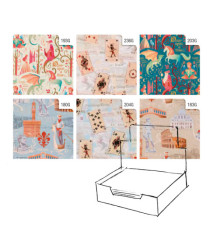 Carta regalo Vintage - 60 fogli - 70x100cm - fantasie assortite - Rex Sadoch