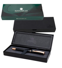 Penna Stilografica Impressa - punta M - nero/rosegold - Monteverde