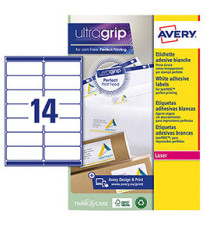 Etichette adesive L7163 - in carta - angoli arrotondati - laser - permanenti - 99,1 x 38,1 mm - 14 et/fg - 15 fogli - bi
