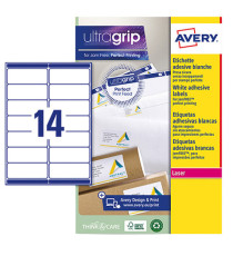 Etichette adesive L7163 - in carta - angoli arrotondati - laser - permanenti - 99,1 x 38,1 mm - 14 et/fg - 15 fogli - bi