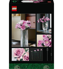 Lego Icons The Botanical Collection - Bouquet di rose rosa - Lego 10374 12 Rose e 4 Rametti di Gipsofila 789pz ANNI 18+