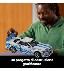Lego Technic - Auto Nissan Skyline GT-R (R34) 2 Fast 2 Furious - Lego 42210 con Funzione di Derapata Anni 18+ 1410pz