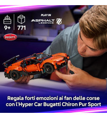 Lego Technic - Hyper Car Bugatti Chiron Pur Sport - Lego 42222 Motore W16, Sterzo e Porte Apribili Anni 9+ 771pz