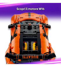 Lego Technic - Hyper Car Bugatti Chiron Pur Sport - Lego 42222 Motore W16, Sterzo e Porte Apribili Anni 9+ 771pz
