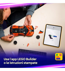 Lego Technic - Hyper Car Bugatti Chiron Pur Sport - Lego 42222 Motore W16, Sterzo e Porte Apribili Anni 9+ 771pz