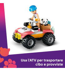 Lego Friends - Il Santuario dei Panda - Lego 42648 Casa sull'Albero Veicolo ATV 2 Mini e 3 Panda 243pz Anni 7+