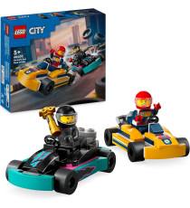Lego City - Go-kart e piloti - Lego 60400 Kart da Corsa con 2 Minifigure di Piloti Anni 5+ 99pz