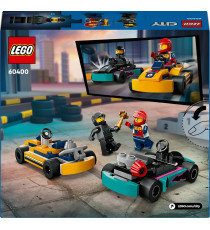Lego City - Go-kart e piloti - Lego 60400 Kart da Corsa con 2 Minifigure di Piloti Anni 5+ 99pz
