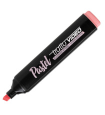 Evidenziatore Tratto Video Pastel - punta a scalpello - tratto da 1 - 5 mm - colori assortiti - Tratto - astuccio 4 pezz