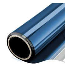 Pellicola adesiva - 50 cm x 10 m - protezione UV medio/alta - trasparenza media -  riflettente/grigio scuro - Patifix