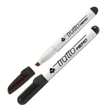 Pennarello a secco Tratto Memo per lavagne cancellabili - punta a scalpello - tratto 6,5mm - nero - Tratto
