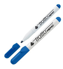 Pennarello Tratto Memo - a secco - per lavagne cancellabili - punta conica - tratto 2,5 mm - blu - Tratto