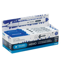 Pennarello Tratto Memo - a secco - per lavagne cancellabili - punta conica - tratto 2,5 mm - blu - Tratto