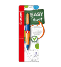 Portamine Easyergo - 1,4mm + 3 mine - per destromani - fusto arancio/blu - Stabilo