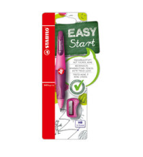 Portamine Easyergo - 3,15mm - per destrosi + affilamine - fusto rosa/viola - Stabilo