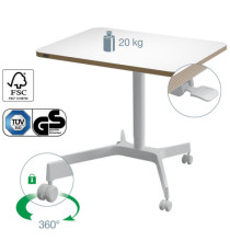 Scrivania Compatta pneumatica Sit-Stand - mobile - 80 x 60 x 75-114 cm - bianco - Leitz