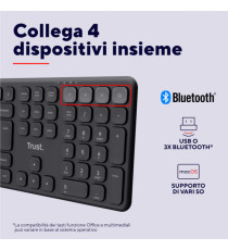 Tastiera - wireless  - Nero  - Trust
