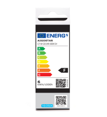 Lamapdina LED C37 6W attacco E14 510 lumen 6500K luce fredda misura 280 D37xH100mm Equivalenza lampada incandescente 42W