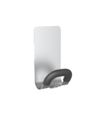 Appendiabiti magnetico - 7,4 x 6,8 x 14,3 cm - 1 posto - acciaio/ABS - Alba