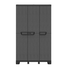Armadio CAB102A ardesia - 3 ante - 102 x 39 x 172 cm - plastica - nero - Terry