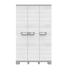 Armadio CAB102A sequoia - 3 ante - 102 x 39 x 172 cm - plastica - grigio - Terry